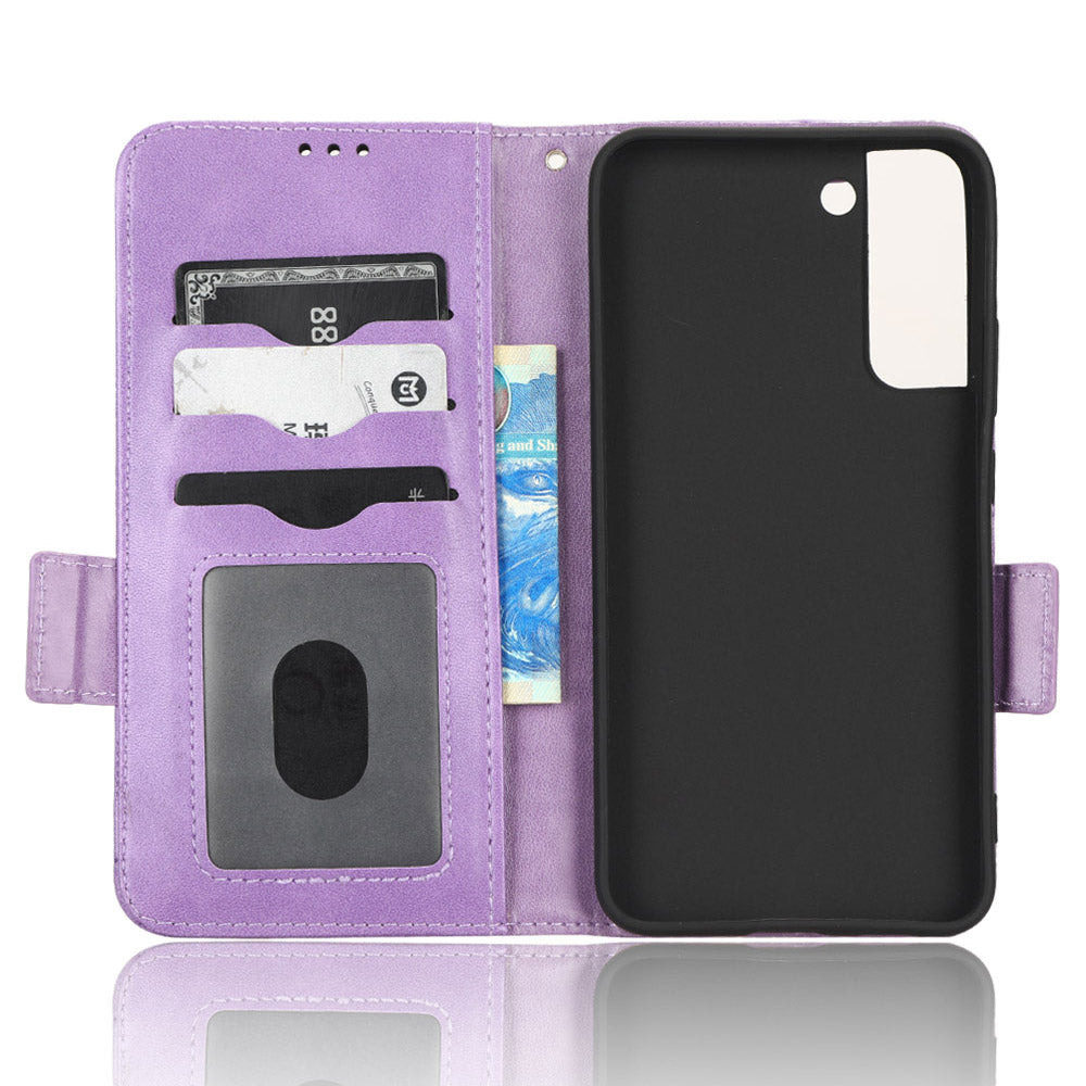 For Samsung Galaxy S23 Cell Phone Case Imprinted Triangle Pattern Phone Cover PU Leather Wallet with Wrist Strap For Samsung Galaxy S23 Cell Phone Case Imprinted Triangle Pattern Phone Cover PU Leather Wallet with Wrist Strap